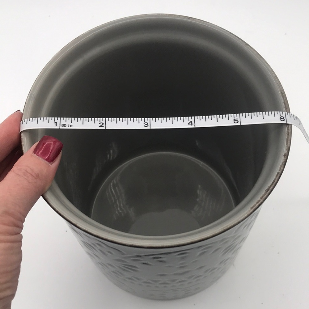 Dowan Grey Ceramic Porcelain Mandala Kitchen Utensil‎ Holder/Wine Chiller - Picture 8 of 8